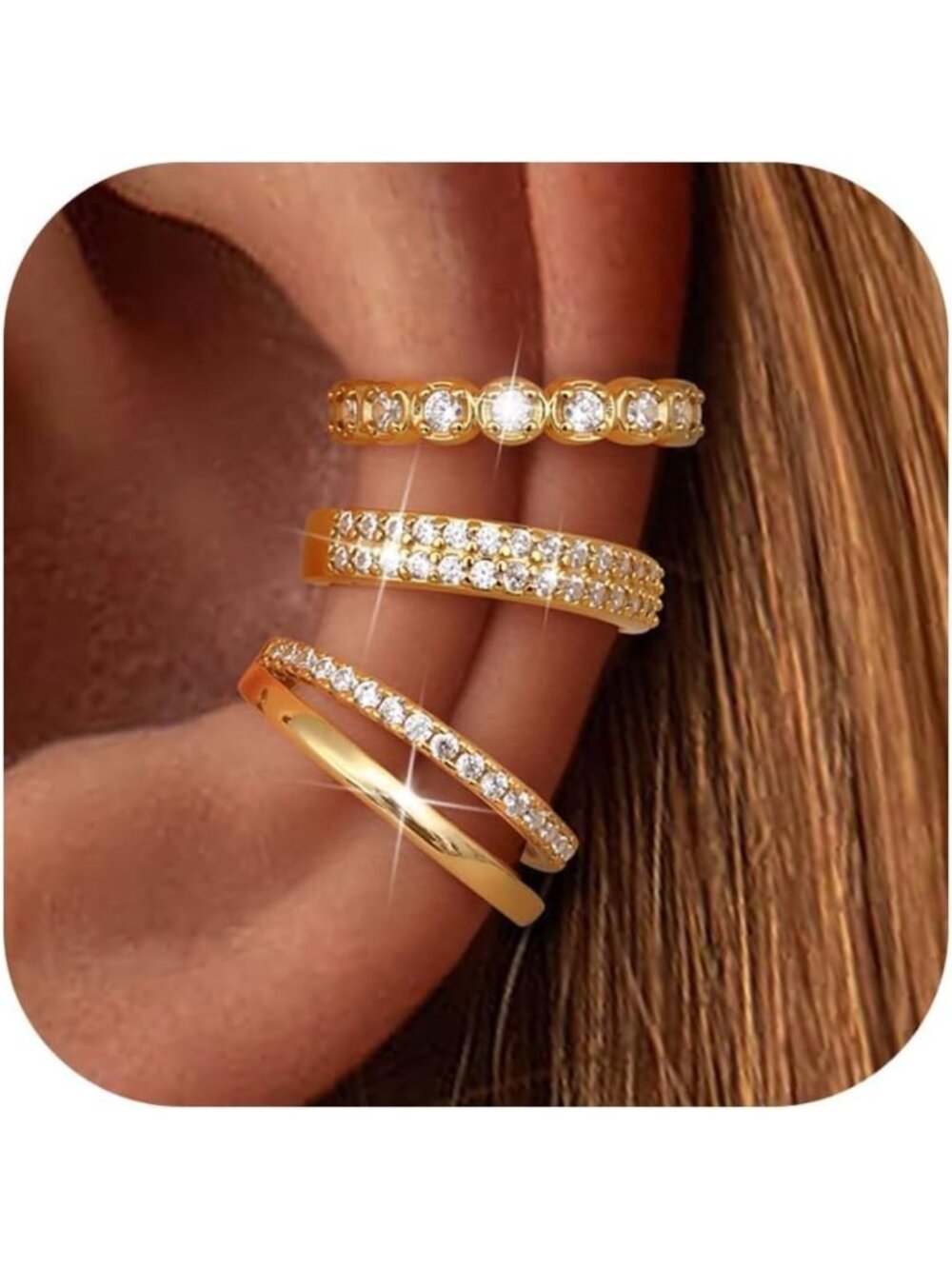 Stylish 925 Sterling Silver Ear Cuffs for Women | Adjustable Non-Piercing